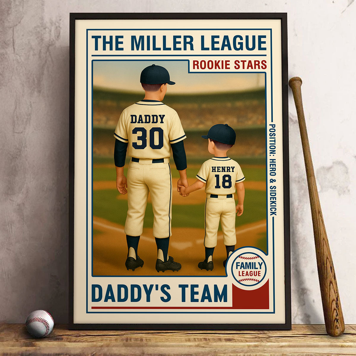 Personalized Canvas - "Baselball Dad"