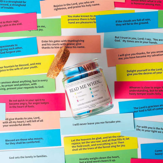 Hand Rolled 90 Day Bible Verses Jar
