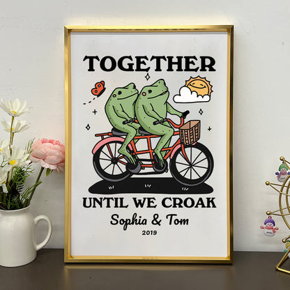 Personalized Frog Illustration Print Frame