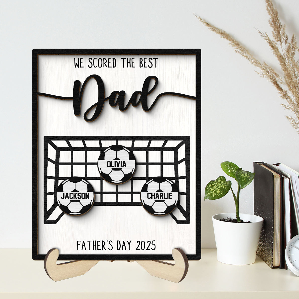 Personalized 2-Layered Wooden Plaque, Father's Day Gift