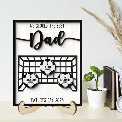 Personalized 2-Layered Wooden Plaque, Father's Day Gift