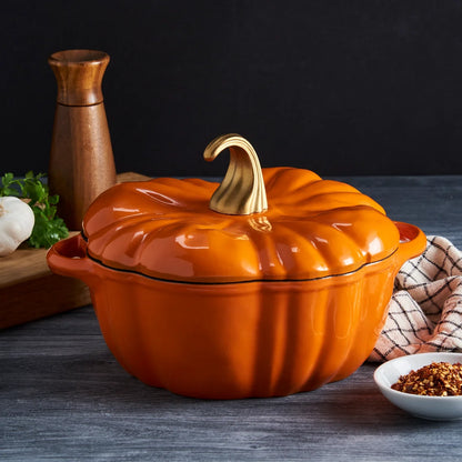 Cozy Autumn Pumpkin Cast Iron Pot – Limited Edition Fall Cookware 🍁