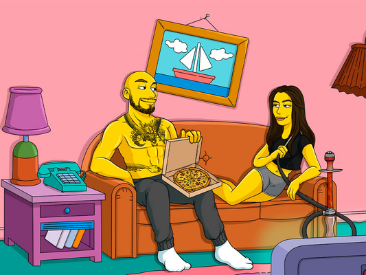 Personalized Canvas "Simpsons Art Style"