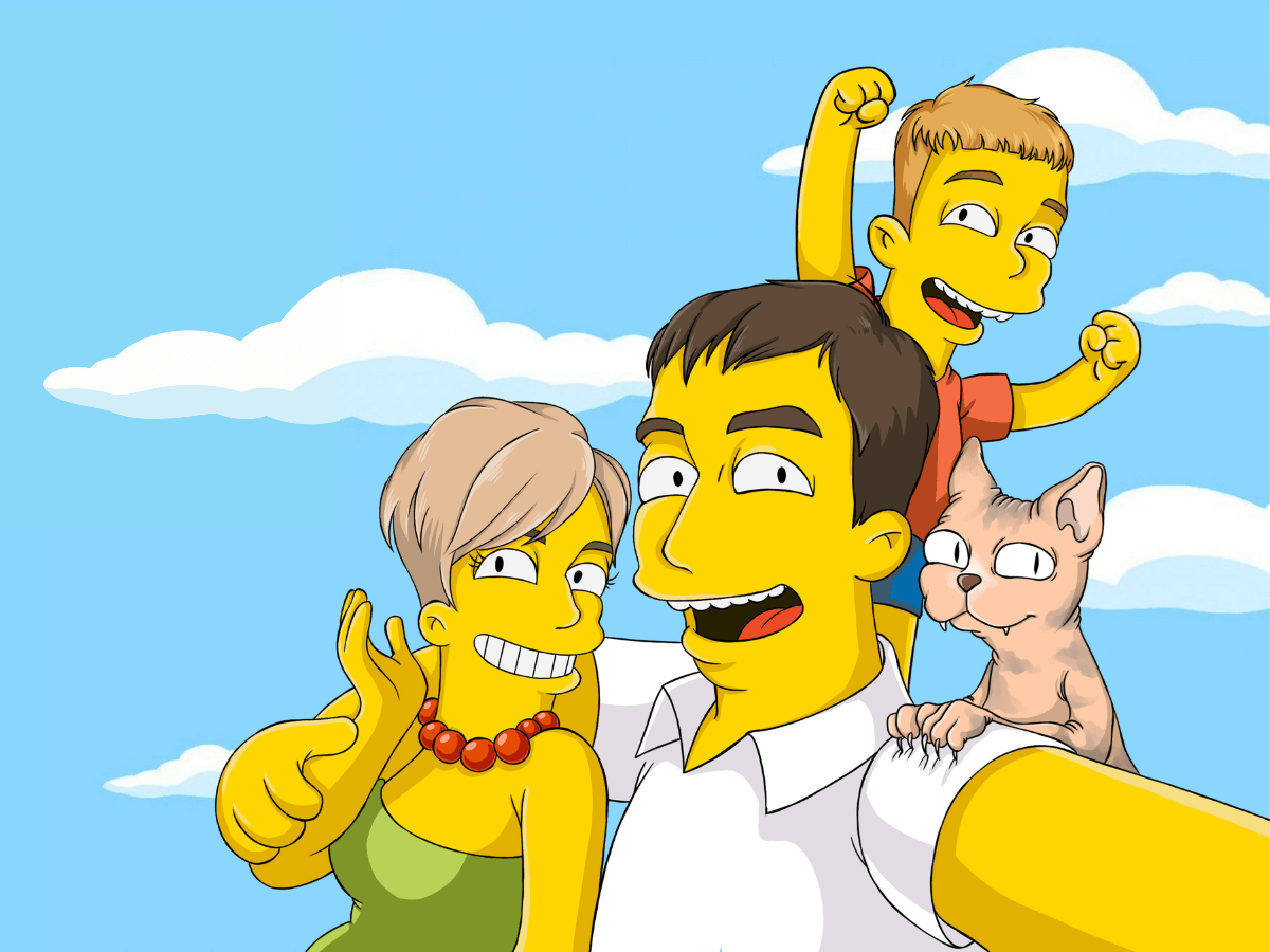 Personalized Canvas "Simpsons Art Style"