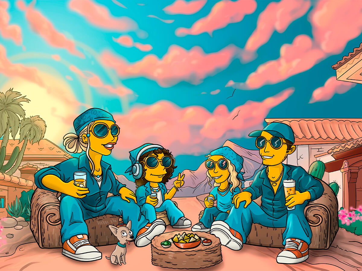 Personalized Canvas "Simpsons Art Style"