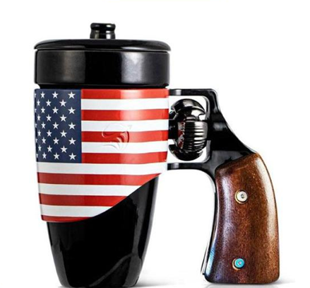 Ceramic Coffee Cup with Rotatable Wooden Handle