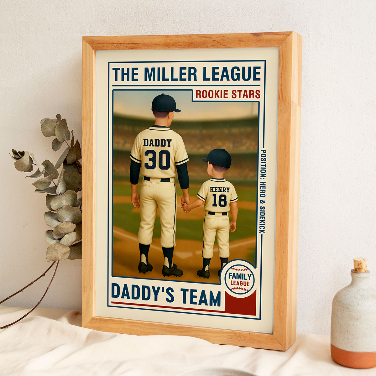 Personalized Canvas - "Baselball Dad"