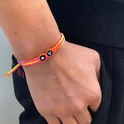 Personalized Heart Design Braided Drawstring Bracelet