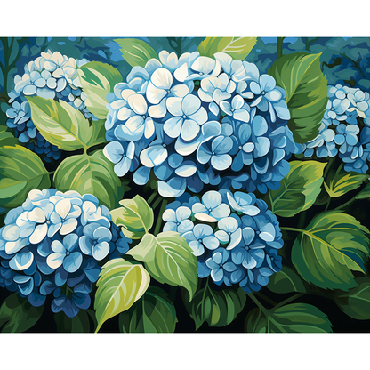 Clustered Hydrangeas Paint By Numbers Kit
