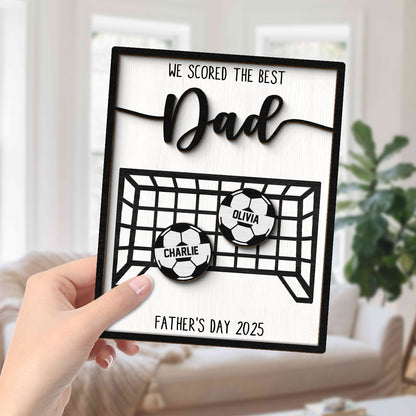 Personalized 2-Layered Wooden Plaque, Father's Day Gift