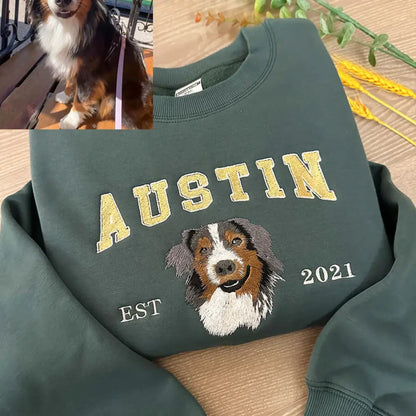 Personalized Sweatshirt with Pet Portrait