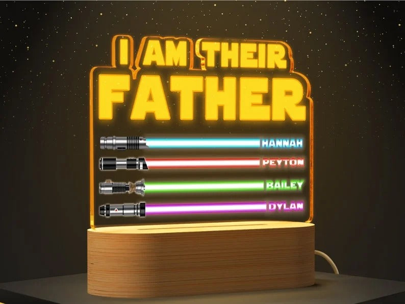 Personalized Night Light I Am Their Father