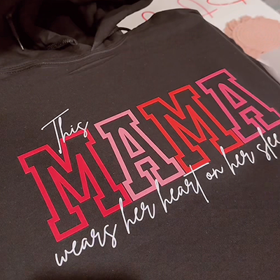 Personalized Heart On Sleeve Mama Sweatshirt