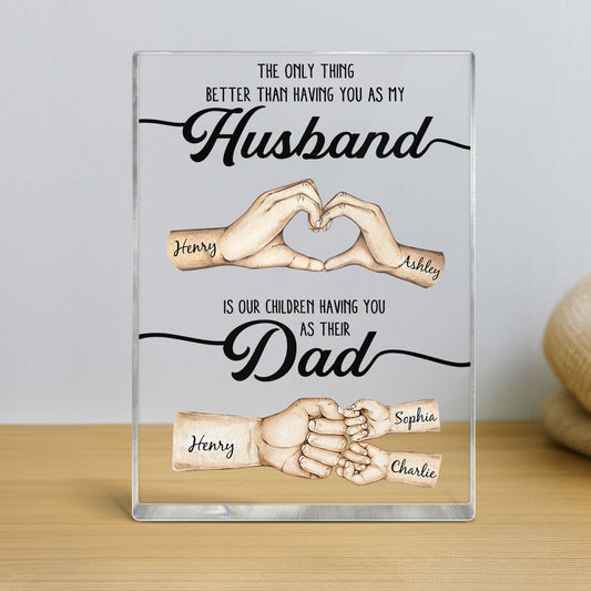 Personalized Acrylic Block, Father's Day Gift for Husband, Gift for Dad