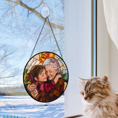 Custom Family Window Hanging Ornament, Christmas Gift For Mom, Grandma