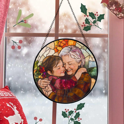 Custom Family Window Hanging Ornament, Christmas Gift For Mom, Grandma