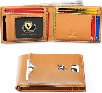 Moon - Mens Slim Wallet - Genuine Leather