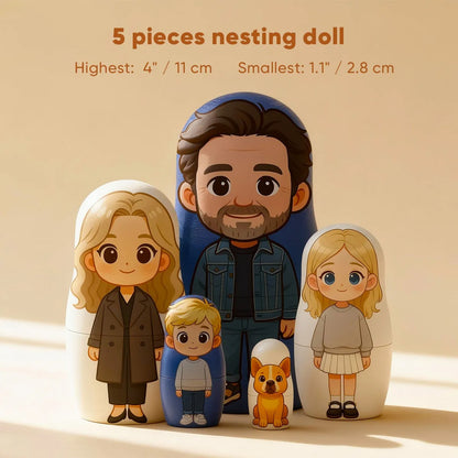 Personalized Portrait Nesting Doll