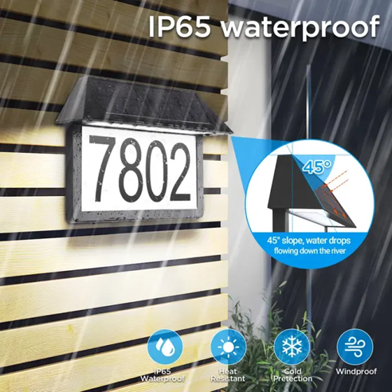 House Numbers Sign with 3 Adjustable Color