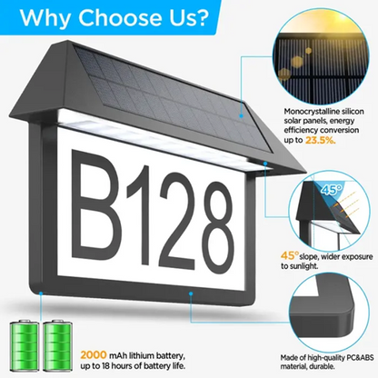 House Numbers Sign with 3 Adjustable Color