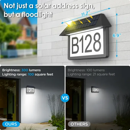 House Numbers Sign with 3 Adjustable Color