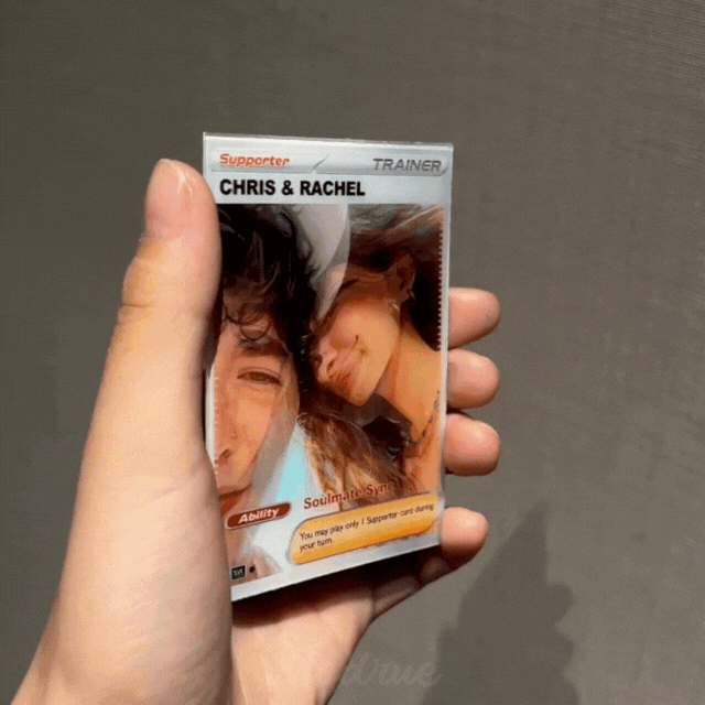 Personalized Lenticular Card Couple Photo Anime Style