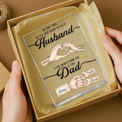 Personalized Acrylic Block, Father's Day Gift for Husband, Gift for Dad