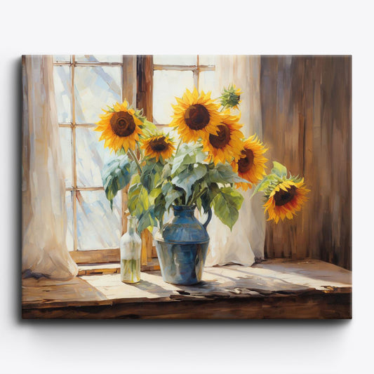 Sunflowers Window Light Paint By Numbers Kit