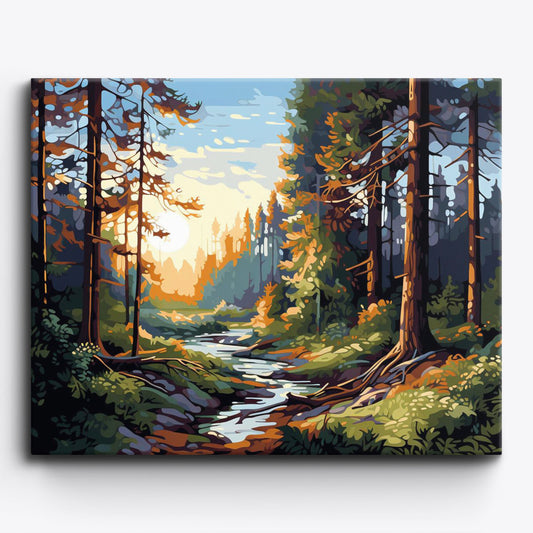 Sunlit Tranquility Paint By Numbers Kit