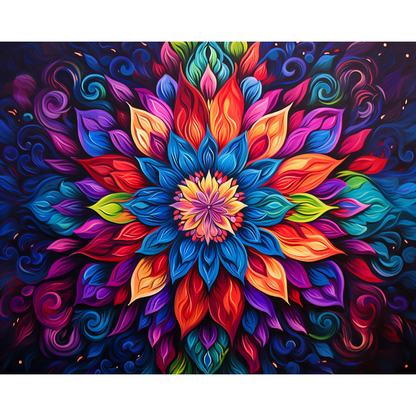 Trippy Floral Ensembles Paint By Numbers Kit