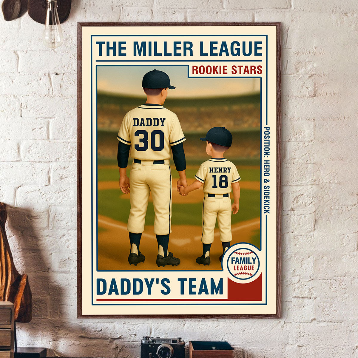 Personalized Canvas - "Baselball Dad"