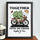 Personalized Frog Illustration Print Frame