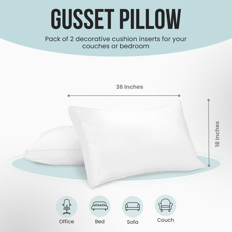 Premium Cooling Gusseted Bed Pillow by Moon Bedding