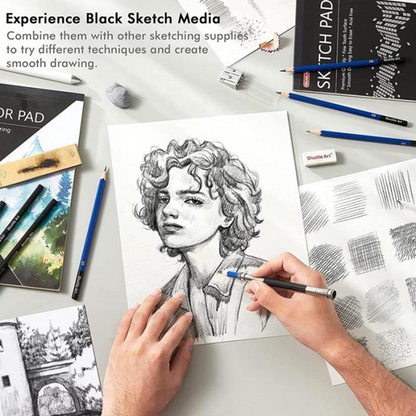Shuttle Sketching and Drawing Art Set with Colored Pencils