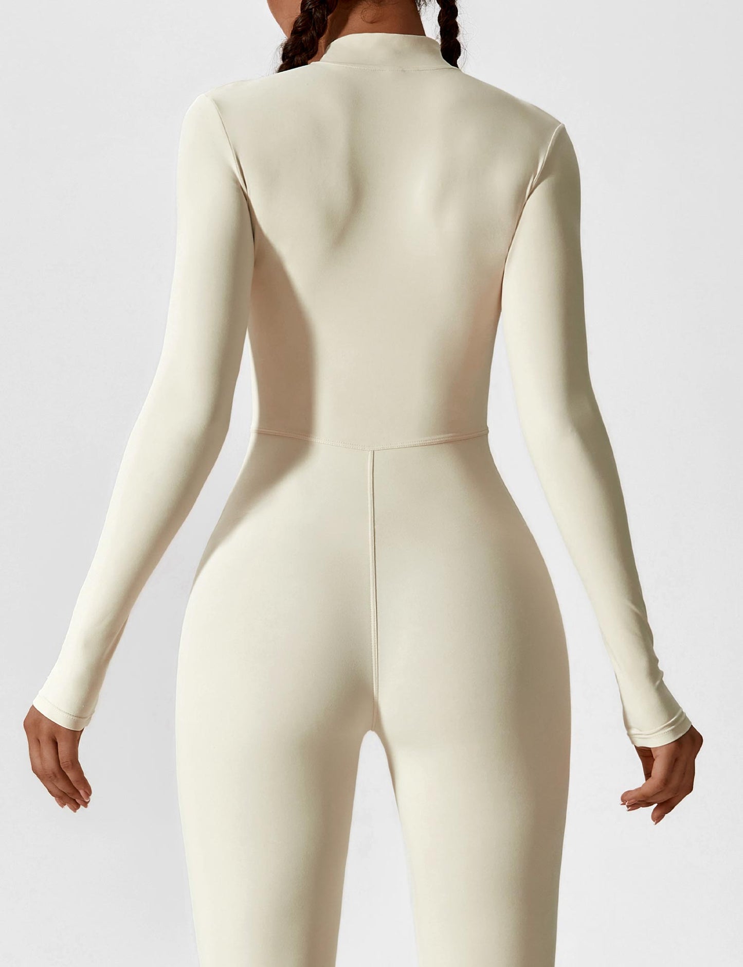 Belle Fleece Long Sleeve Zipper Jumpsuit