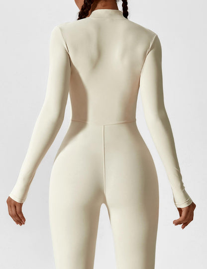 Belle Fleece Long Sleeve Zipper Jumpsuit