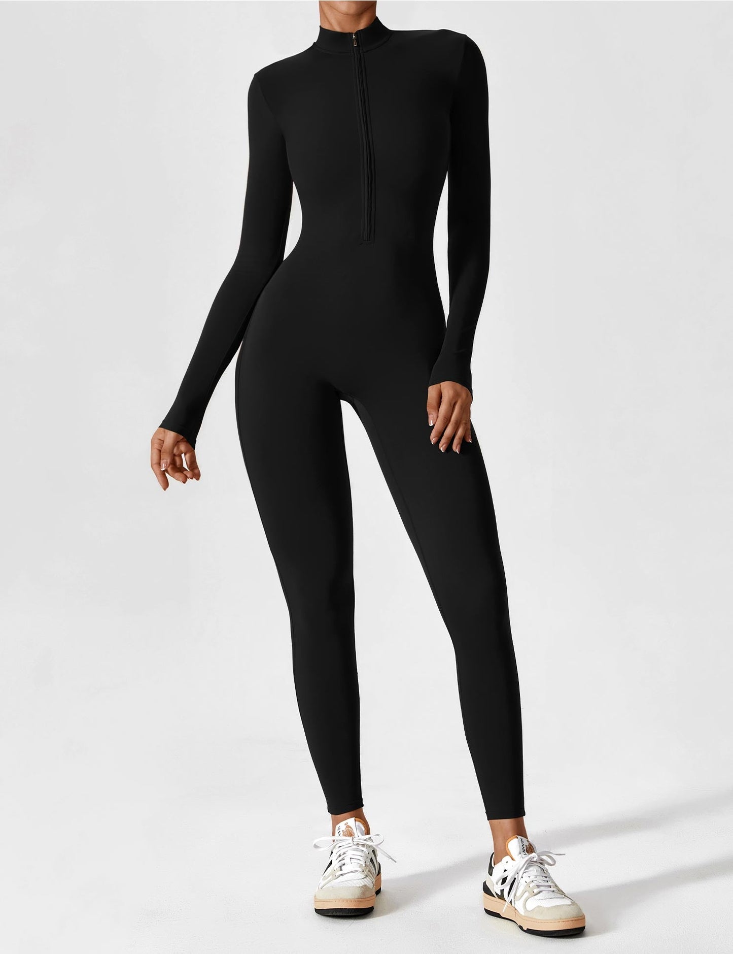 Belle Fleece Long Sleeve Zipper Jumpsuit