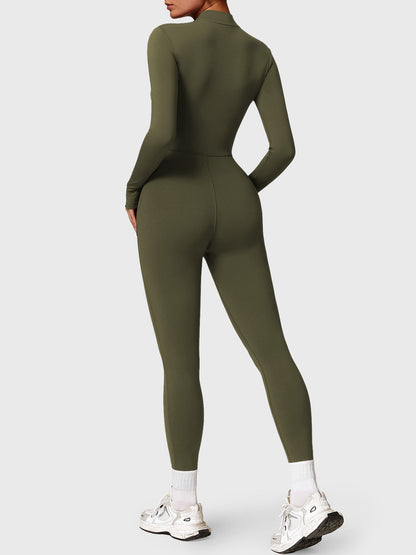 Belle Fleece Long Sleeve Zipper Jumpsuit