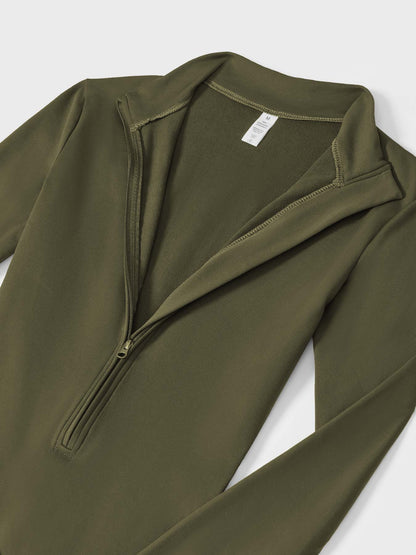 Belle Fleece Long Sleeve Zipper Jumpsuit