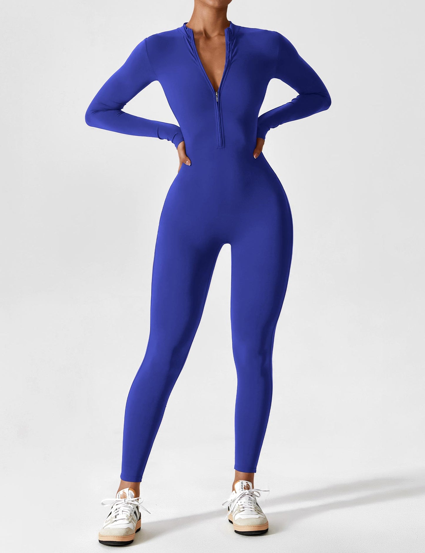 Belle Fleece Long Sleeve Zipper Jumpsuit